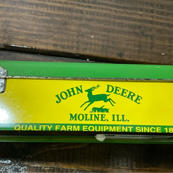 John Deere Metal Toy Tool Box with Tools with Latch - Picture 7 of 15